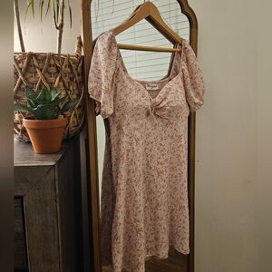 No Boundaries Pink Floral Mini Dress